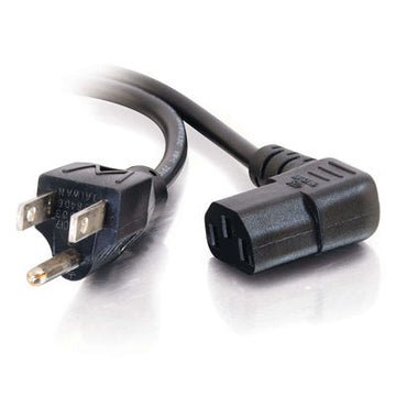 CABLES TO GO 27909 10ft 18 AWG Universal Right Angle Power Cord (NEMA 5-15P to IEC320C13R)