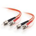 CABLES TO GO 38637 5m ST/ST Plenum-Rated Duplex 62.5/125 Multimode Fiber Patch Cable - Orange
