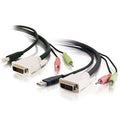 CABLES TO GO 14179 6ft DVI&trade; Dual Link + USB 2.0 KVM Cable with Speaker and Mic