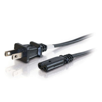 CABLES TO GO 27398 6ft 18 AWG 2-Slot Non-Polarized Power Cord (NEMA 1-15P to IEC320C7)