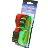 CABLES TO GO 29856 11in Hook-and-Loop Cable Management Straps - Bright Multi-Color - 12pk