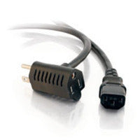CABLES TO GO 30536 6ft 16 AWG Universal Power Cord with Extra Outlet