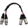 DATAVIDEO CB-41 Dual Connector M-F 3-Pin XLR Audio Cable (14")