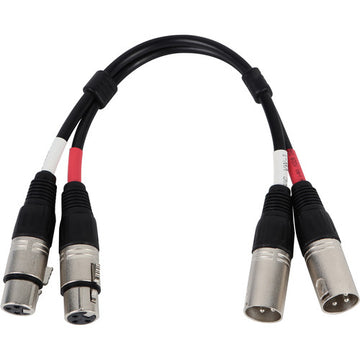 DATAVIDEO CB-41 Dual Connector M-F 3-Pin XLR Audio Cable (14")