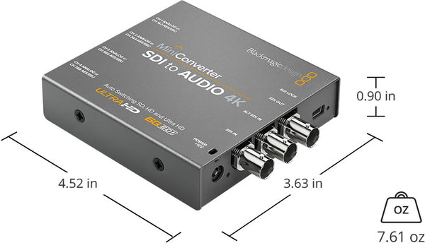 BLACKMAGIC CONVMCSAUD4K SDI to Audio 4K Mini Converter