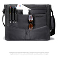 MAC-CASE LMB-BK Premium Leather Messenger Bag (Black)