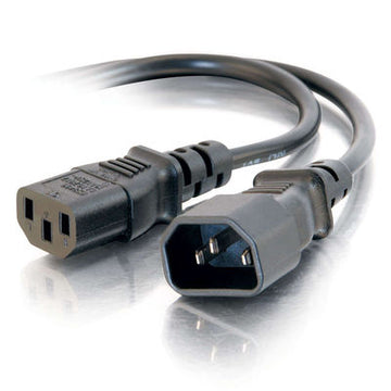 CABLES TO GO 53407 12ft 18 AWG Computer Power Extension Cord (IEC320C14 to IEC320C13)