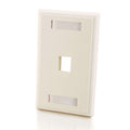 CABLES TO GO 03410 1-Port Single Gang Multimedia Keystone Wall Plate - White