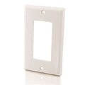CABLES TO GO 03725 Decorative Single Gang Wall Plate - White