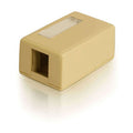CABLES TO GO 03830 1-Port Keystone Jack Surface Mount Box - Ivory