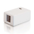 CABLES TO GO 03831 1-Port Keystone Jack Surface Mount Box - White