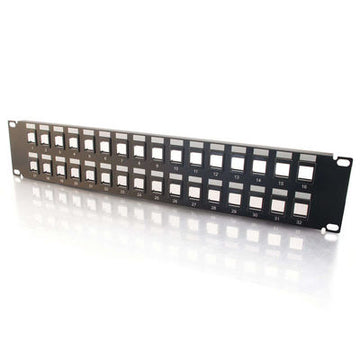 CABLES TO GO 03859 24-Port Blank Keystone/Multimedia Patch Panel