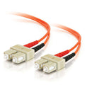 CABLES TO GO 37874 30m SC/SC Plenum-Rated Duplex 50/125 Multimode Fiber Patch Cable - Orange