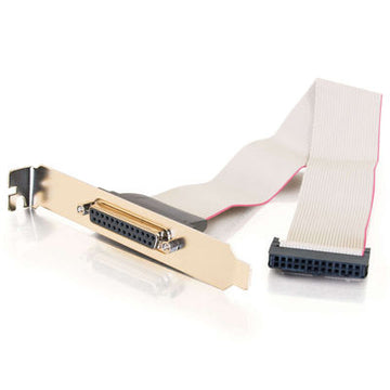 CABLES TO GO 10338 11in DB25 Female Parallel Add-A-Port Adapter Cable with Bracket