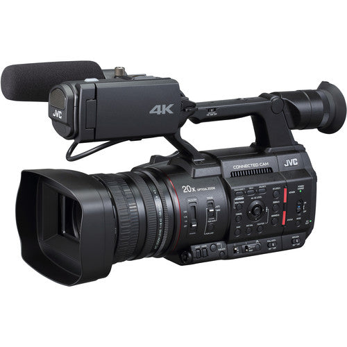 JVC GY-HC500U (shown with optional microphone)
