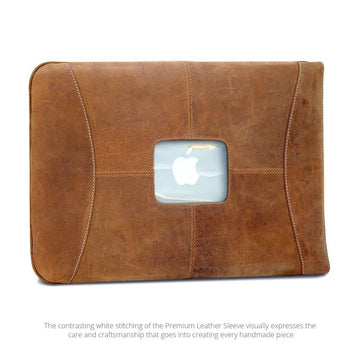 MAC-CASE L15SL-VN Premium Leather 15" MacBook Pro Sleeve (Vintage)