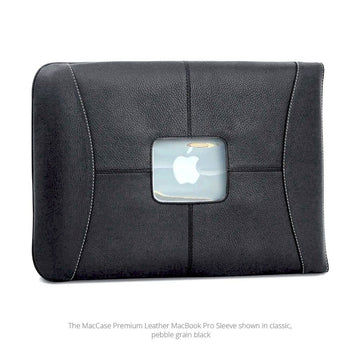 MAC-CASE L13SL-BK Premium Leather 13" MacBook Pro Sleeve (Black)