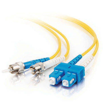 CABLES TO GO 37900 1m SC/ST Plenum-Rated Duplex 9/125 Single Mode Fiber Patch Cable - Yellow