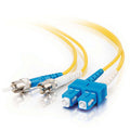 CABLES TO GO 37902 3m SC/ST Plenum-Rated Duplex 9/125 Single Mode Fiber Patch Cable - Yellow