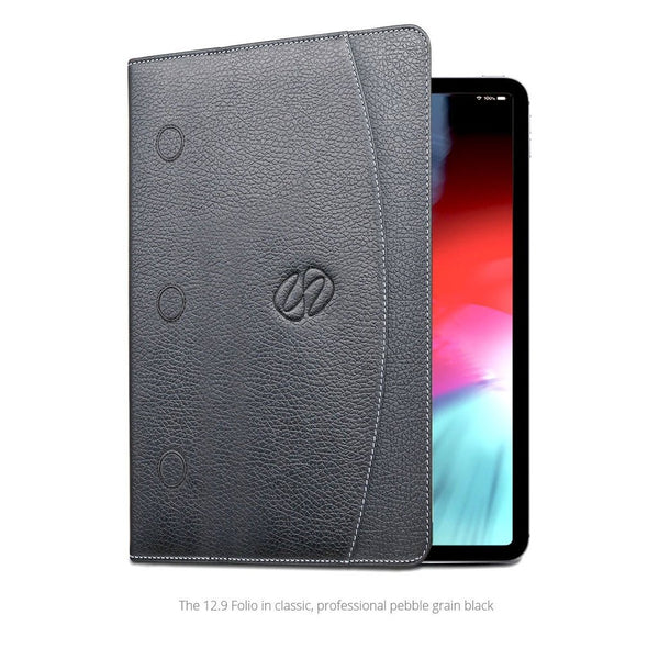 MAC-CASE LG3-12.9FL-BK Premium Leather iPad Pro 12.9 3rd Generation Case (Black)