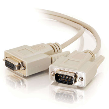 CABLES TO GO 17612 100ft DB9 M/F Extension Cable - Beige