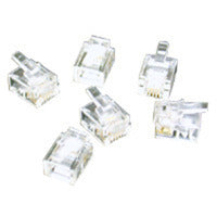 CABLES TO GO 27559 RJ11 6x4 Modular Plug for Flat Stranded Cable - 100pk