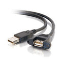 CABLES TO GO 28061 1ft Panel-Mount USB 2.0 A Male to A Female Cable