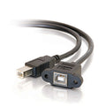CABLES TO GO 28070 6in Panel-Mount USB 2.0 B Female to B Male Cable