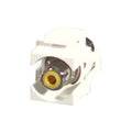 CABLES TO GO 28745 Snap-In Yellow RCA F/F Keystone Insert Module - White