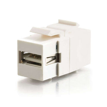 CABLES TO GO 28751 Snap-In USB A/B Female Keystone Insert Module - White