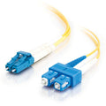 CABLES TO GO 37910 1m LC/SC Plenum-Rated Duplex 9/125 Single Mode Fiber Patch Cable - Yellow