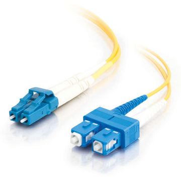 CABLES TO GO 37911 2m LC/SC Plenum-Rated Duplex 9/125 Single Mode Fiber Patch Cable - Yellow
