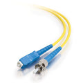 CABLES TO GO 37921 2m SC/ST Plenum-Rated Simplex 9/125 Single Mode Fiber Patch Cable - Yellow
