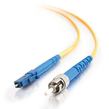 CABLES TO GO 37929 10m LC/ST Plenum-Rated Simplex 9/125 Single Mode Fiber Patch Cable - Yellow