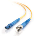 CABLES TO GO 37928 5m LC/ST Plenum-Rated Simplex 9/125 Single Mode Fiber Patch Cable - Yellow