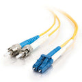 CABLES TO GO 37909 10m LC/ST Plenum-Rated Duplex 9/125 Single Mode Fiber Patch Cable - Yellow