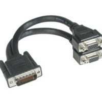 CABLES TO GO 38065 9in One LFH-59 (DMS-59) Male to Two HD15 VGA Female Cable