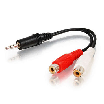 CABLES TO GO 40422 6in Value Series&trade; One 3.5mm Stereo Male To Two RCA Stereo Female Y-Cable