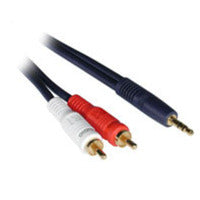 CABLES TO GO 40613 3ft Velocity&trade; One 3.5mm Stereo Male to Two RCA Stereo Male Y-Cable