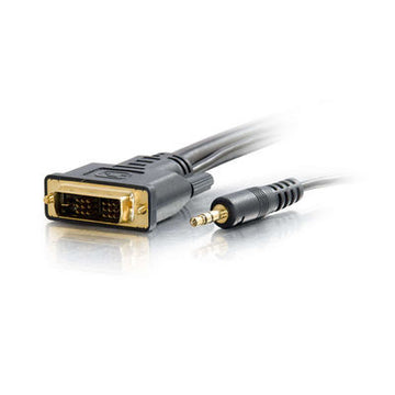 CABLES TO GO 41240 6ft Pro Series DVI-D&trade; + 3.5mm CL2 M/M Single Link Digital Video Cable