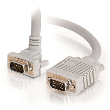 CABLES TO GO 52014 1ft Premium Shielded HD15 SXGA M/M Monitor Cable with 90&deg; Downward-Angled Mal