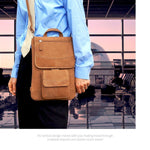 MAC-CASE L16FJ-BK-BP Premium Leather 16" MacBook Pro Flight Jacket w/Backpack Straps (Black)