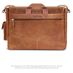 MAC-CASE LMB-VN Premium Leather Messenger Bag (Vintage)