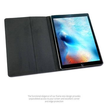 MAC-CASE LS12.9FL-BK Premium Leather iPad Pro 12.9 Case (Gen 1-2) (Black)