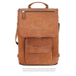 MAC-CASE L16FJ-VN-BP Premium Leather 16" MacBook Pro Flight Jacket w/Backpack Straps (Vintage)