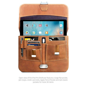 MAC-CASE LPHB-VN Premium Leather iPad Pro Briefcase (Vintage)