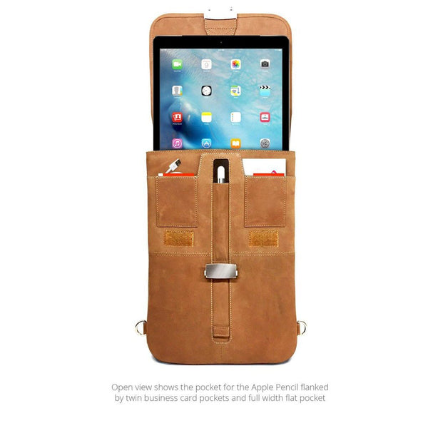 MAC-CASE LPFJ-BK Premium Leather iPad Pro 12.9 Flight Jacket (Black)