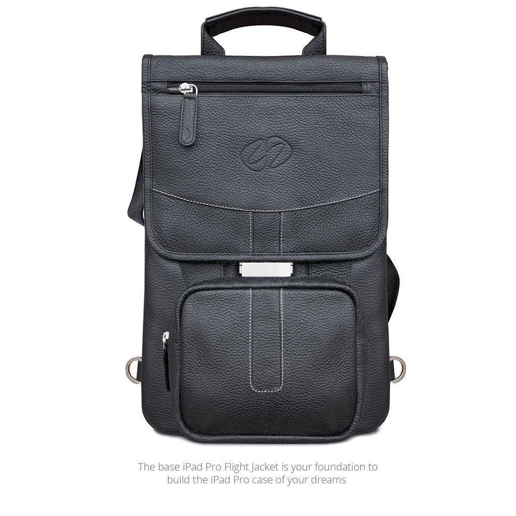 MAC CASE LPFJ BK BP Premium Leather iPad Pro 12.9 Flight Jacket w Back GoElectronic