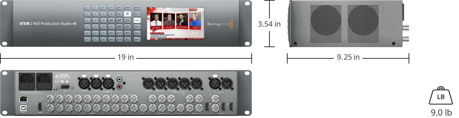 BLACKMAGIC SWATEMPSW2ME4K ATEM 2 M/E Production Studio 4K