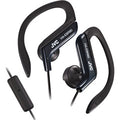 JVC HAEBR80B Sports Ear Clip Headphones With Mic And Remote-Black